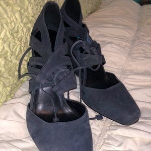 Calvin Klein square toe heels